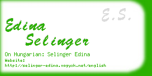 edina selinger business card